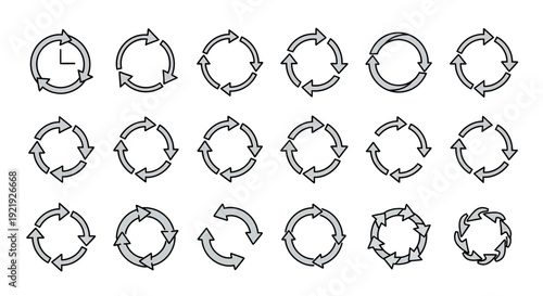 Circular Arrows: Cycle, Process, and Flow Concepts