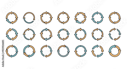 Circular Arrows: Cycle, Process, and Rotation Concepts