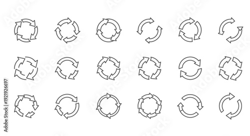 Circular Arrows: Cycle, Repeat, and Flow Concepts