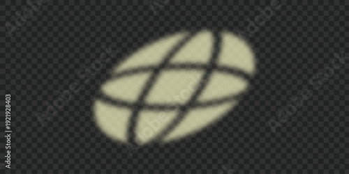 Natural Window Light Shadow Overlay with Geometric Pane Pattern