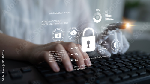 Photos AI artificial intelligence strengthens cybersecurity with intelligent threat detection, virtual assistant alerts, and proactive protection agAI artificial intelligencenst digital breaches
