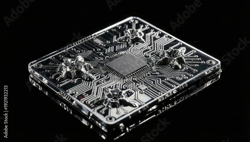 Liquid Mercury Quantum Processor Solidifying in Fractal Patterns