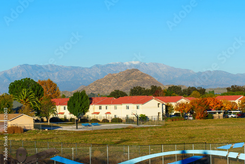 Wallpaper Mural Suburban residential complex in Perris California with mountain views Torontodigital.ca