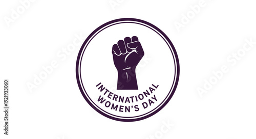 International Womens Day Fist Symbol.