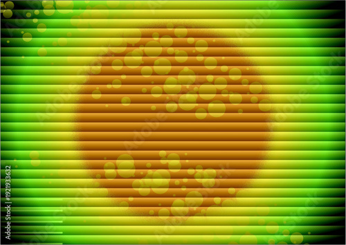 Vibrant digital backdrop with horizontal lines and scattered glowing circles creating an energetic abstract pattern