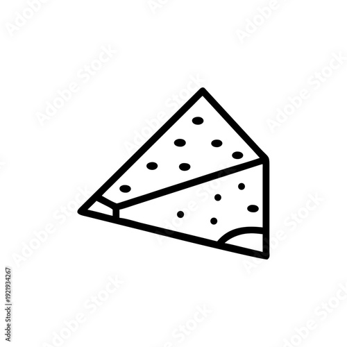An abstract triangle background features a yellow Swiss cheese pyramid of pyramids as an isolated gourmet snack illustration