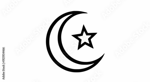 star and moon black and white vector 