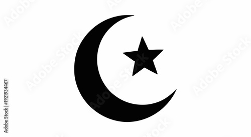 star and moon black and white vector 