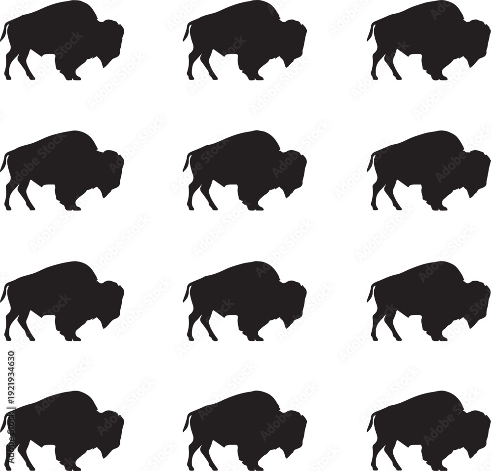 Fototapeta premium wild animals silhouettes