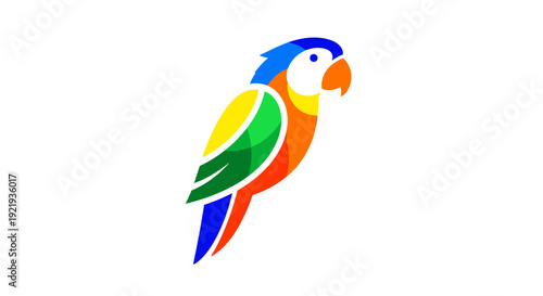Colorful Parrot Bird Icon Graphic.