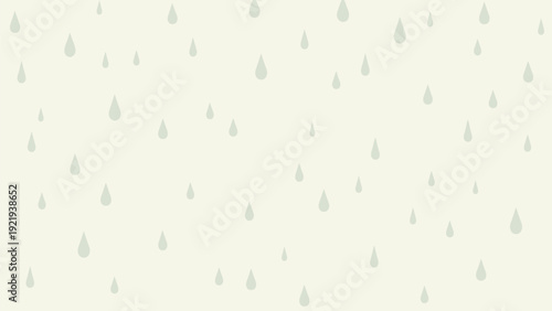 Gentle raindrops falling on a light beige background representing a peaceful rainy day, weather conditions, and autumn atmosphere.