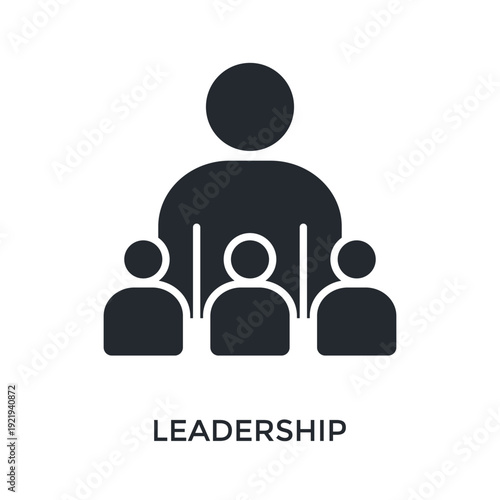 Leadership Icon Glyph Style. Vector Illustration For Graphic Design
