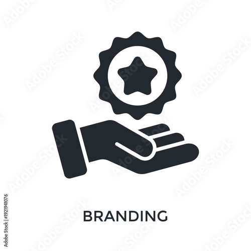 Branding Icon Glyph Style. Vector Illustration For Graphic Design