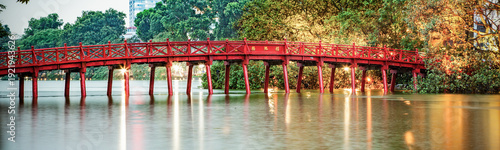 Wallpaper Mural iconic red bridge in Hanoi, Vietnam Torontodigital.ca
