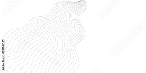 Minimalist background featuring a dynamic flowing black mesh wave with line patterns on a clean white backdrop for modern creative layouts and professional design projects.