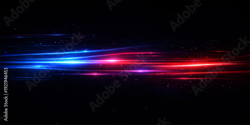 A digital art illustration of a dark abstract motion background loop featuring a glowing blue wave pattern with bright energy lines and a star texture for a modern technology wallpaper backdrop