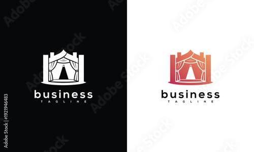 Elegant Marquee Tent Palace Logo Design for Luxury Events and Premium Businesses.