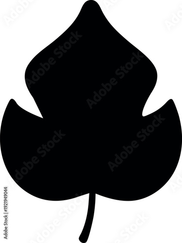 Fig Leaf Silhouette Botanical Nature Illustration