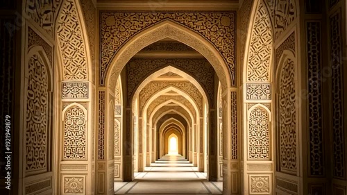 Ornate Arches in Ancient Islamic Architecture.