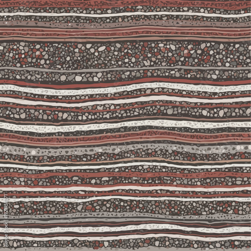 Seamless Earth Layers Stratified Gravel Texture