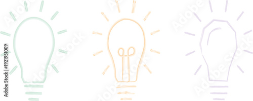 Abstract floral circle background with a bright light bulb icon symbolizing idea, energy, innovation, and creative inspiration in vector-style illustration