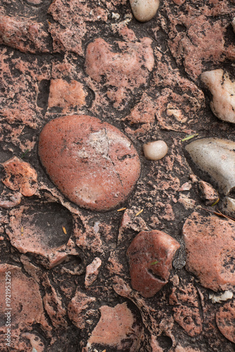 Wallpaper Mural Incredible natural texture of brown rock with little rocks Torontodigital.ca