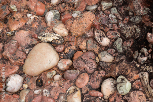 Wallpaper Mural Incredible natural texture of brown rock with little rocks Torontodigital.ca
