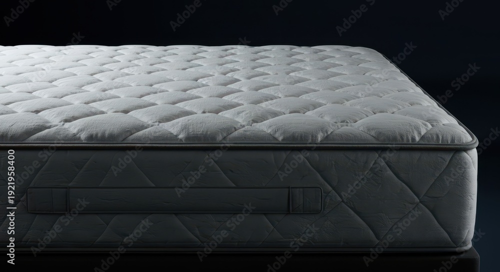 Fototapeta premium A plush, thick mattress provides ultimate comfort and deep rest for rejuvenating sleep and total body relaxation after a long day, bed, good rest, mattress