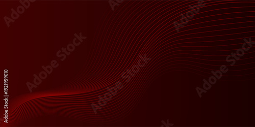 3D red lines techno abstract background overlap layer on dark space with waves effect decoration. Modern graphic design element.