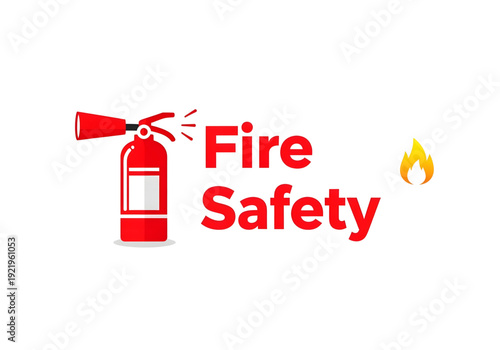 Red fire safety extinguisher icon png on transparent background