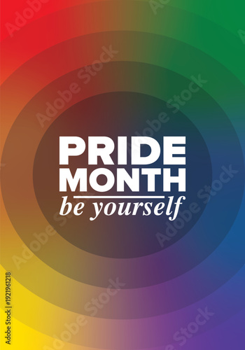 LGBT Pride Month in June. Lesbian Gay Bisexual Transgender. Celebrated annual. LGBT flag. Rainbow love concept. Human rights and tolerance. Poster, card, banner and background. Vector illustration