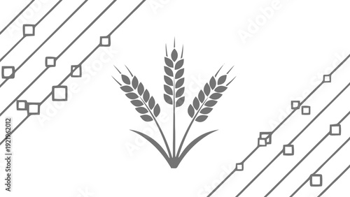 Vector illustration of abstract background with scattered light gray squares and rectangles on a transparent background