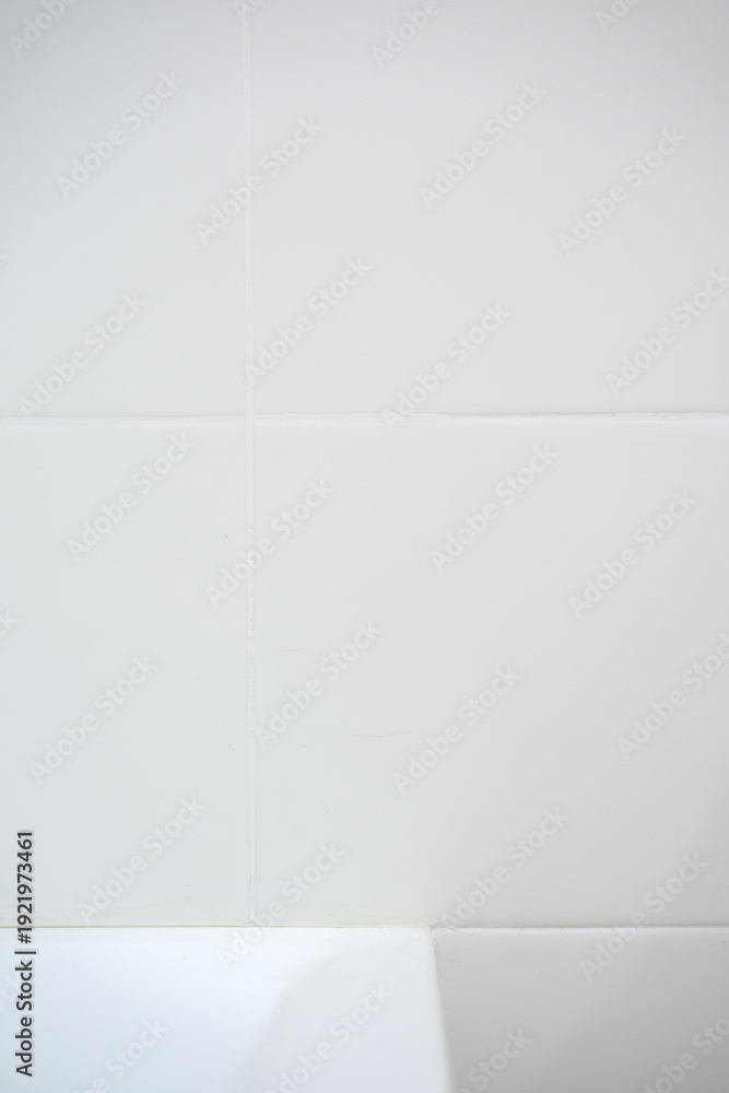 custom made wallpaper toronto digitalClose-up of white bathroom tiles and sink edge in minimalistic design