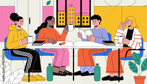 Very beautiful modern classroom interior design combining minimalist furniture, bright walls, and organized seating layout to enhance focus and collaborative educational experiences.