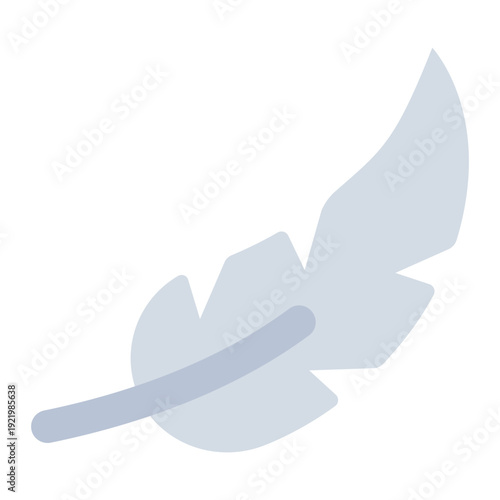feather flat icon. poultry plume. bird element. farming industry