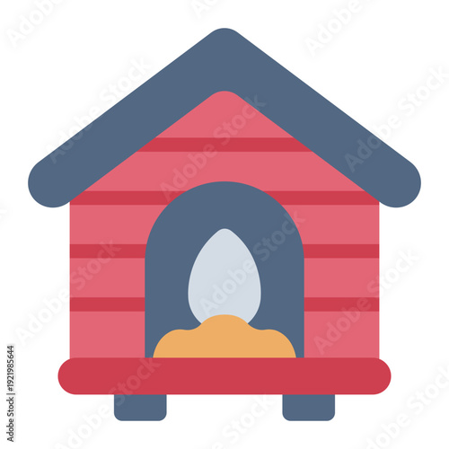 chicken coop flat icon. poultry house shelter. farm housing. livestock care