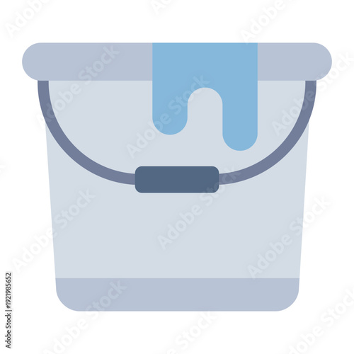 Water bucket flat icon. feed container tool. poultry farming. livestock supply