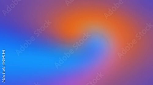Abstract vibrant gradient background with smooth swirling transition blending blue, purple, pink, and orange tones. Dynamic color fusion creates a modern, energetic, and visually engaging 