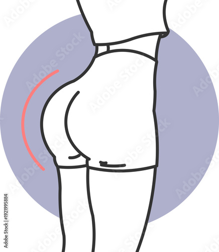 Female illustration focusing on body contour