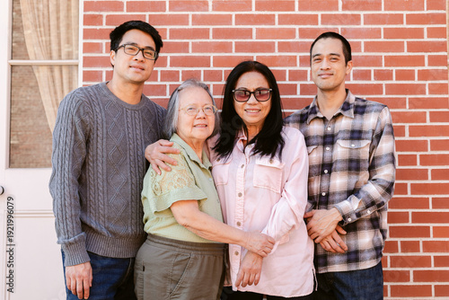 Adult Family Hugging