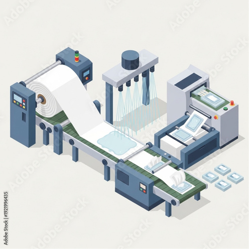 Industrial printing press machinery equipment production process.