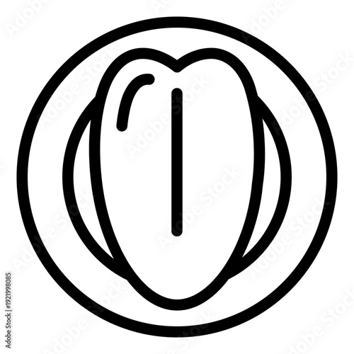 chicken breast outline icon. poultry meat fillet. food cut. market supply