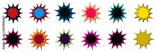 Retro Comic Book Speech Bubbles for Pop Art Graphic Design and Manga Illustration