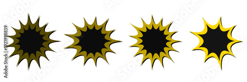 Comic Book Style Explosion Bubbles for Retro Superhero Graphic Design