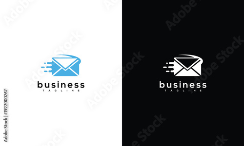 Fast Email Logo Design Modern Mail Delivery Icon Business Communication Symbol Vector.