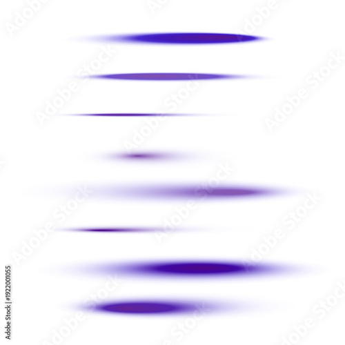 Purple Oval Shadow Set for Futuristic UI Design and Cyberpunk Product Mockups