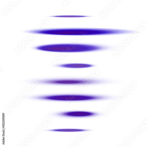 Abstract purple quantum computing data stream, digital glitch motion blur on transparent background