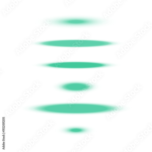 Abstract Green Energy Rings for Futuristic Sci-Fi User Interface Design