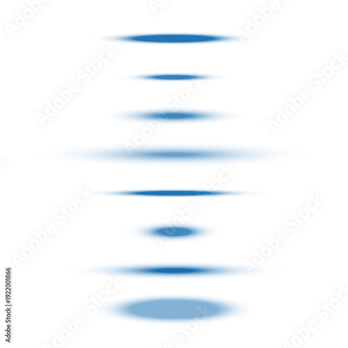 Blue Oval Shadow Set for Product Placement and UI Design Elements