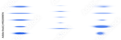 Blue Oval Shadow Set for Product Presentation and UI Design Elements